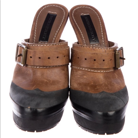 Pre owner leather Round-Toe Mules - Picture 2 of 4